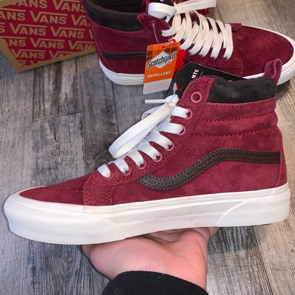 Vans sk8 hi all weather mte red brown shoe sneaker - Picture 3 of 8
